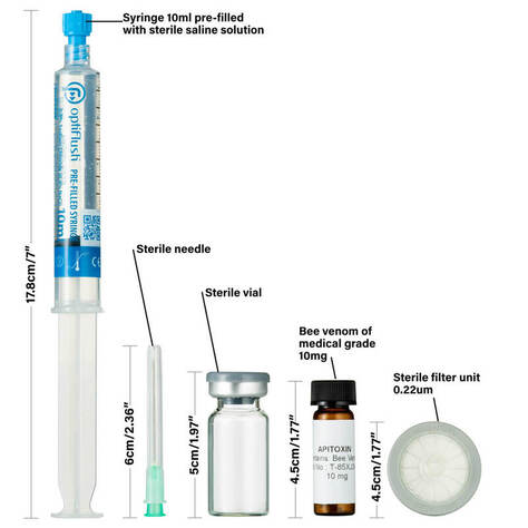 Apitherapy kit for injections - Bee venom solution kit